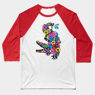 Flower Power Croc Baseball T-Shirt